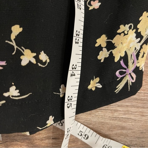 Oscar de la Renta Pink Label Black Floral Kimono Wrap Lace Robe Sleepwear S/M - Picture 8 of 9